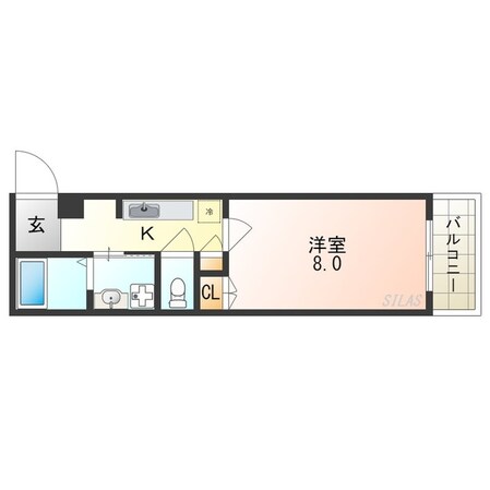 岸里駅 徒歩5分 1階の物件間取画像